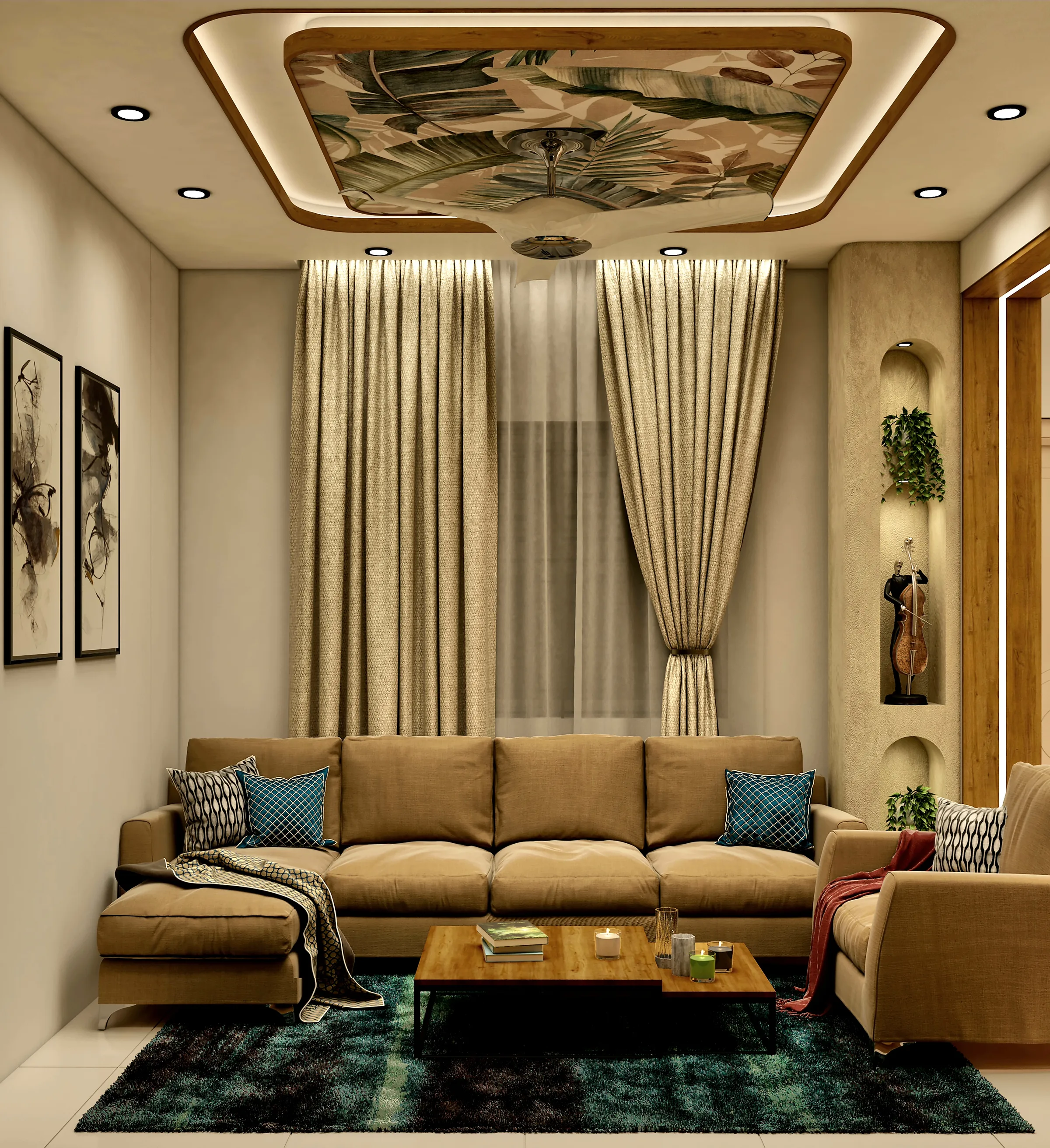 Making a living room feel warm